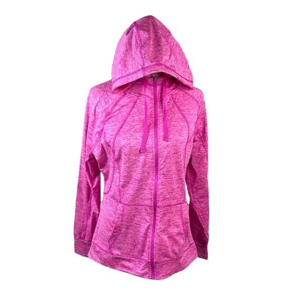 Champion Hooded Zip Up Sweatshirt, Pink, Large - Picture 10 of 10